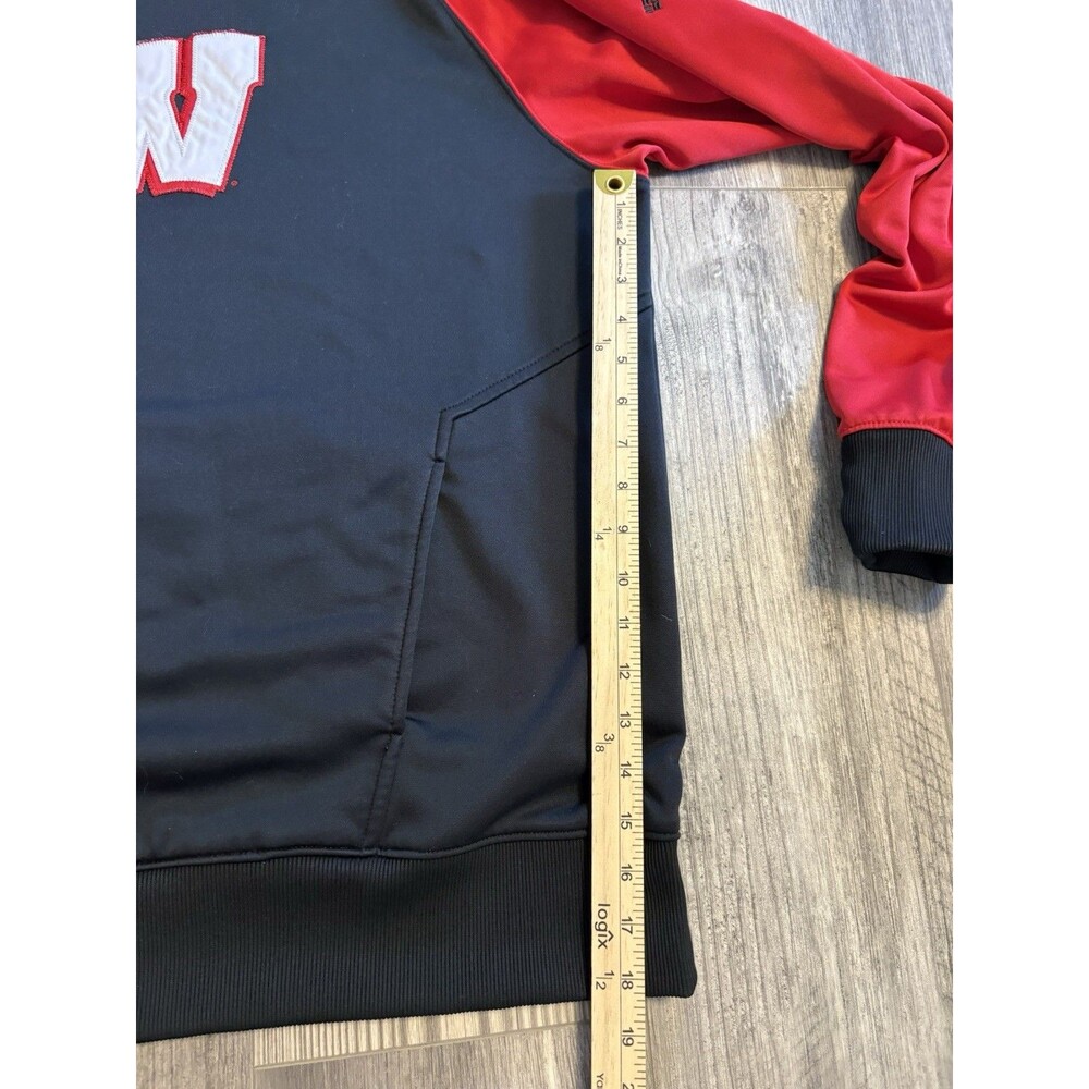 Men’s Wisconsin Badgers Columbia Hoodie L Embroidered Logo Performance - Picture 8 of 10
